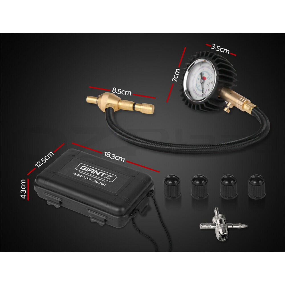 Giantz 4X4 4WD Gauge Valve Rapid Tyre/Tire Deflator