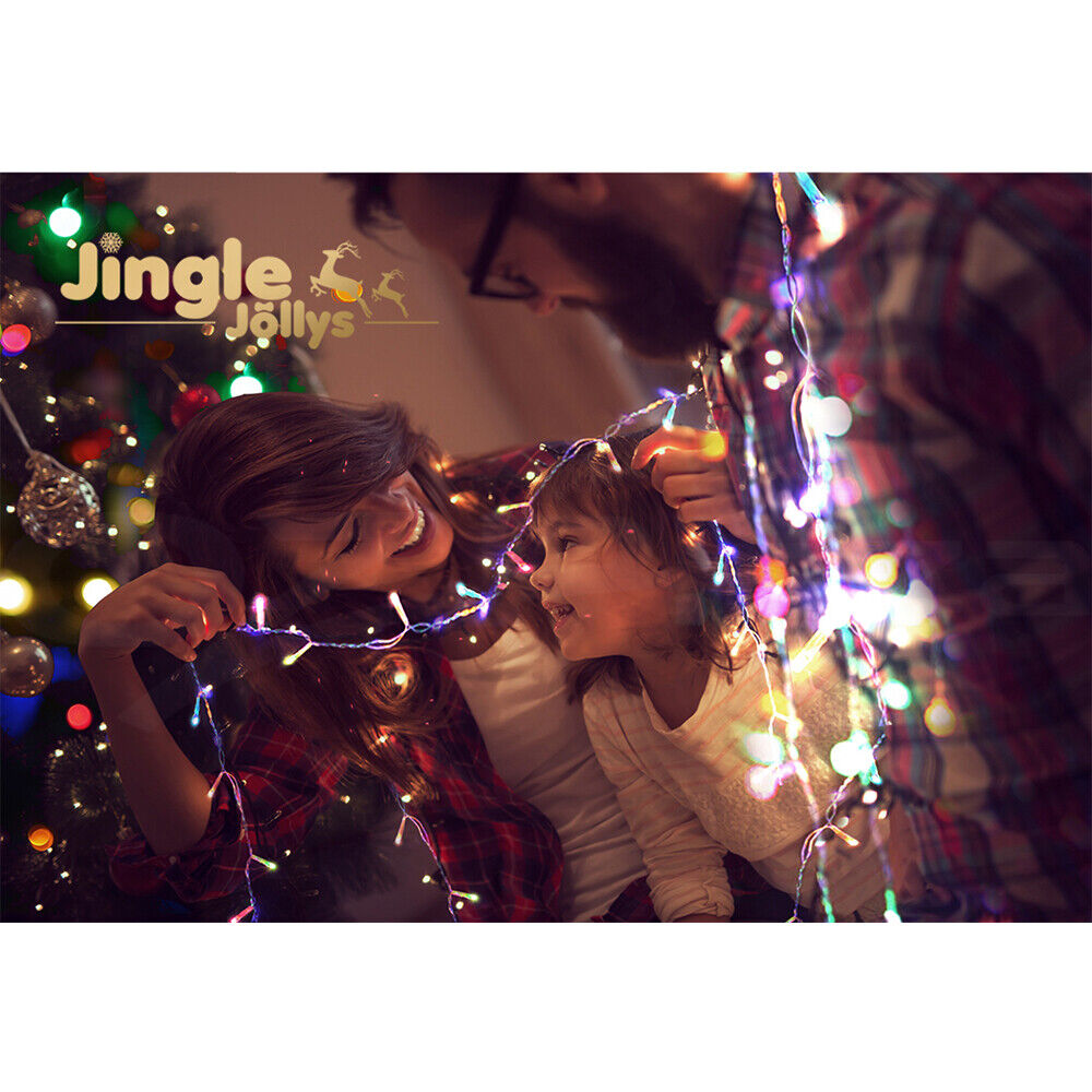 100M Christmas Lights String Fairy Light 500 LED Colourful Jingle Jollys