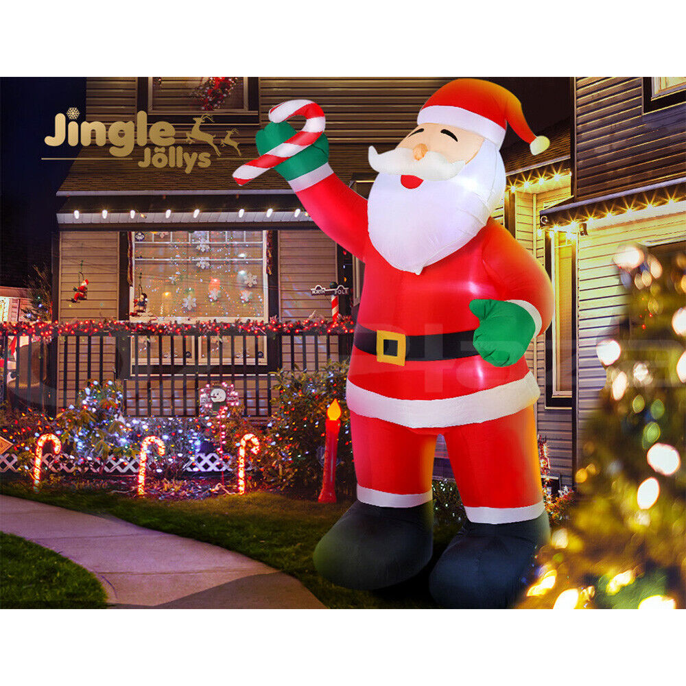 Jingle Jollys Christmas Inflatable Santa 3M Illuminated Decorations
