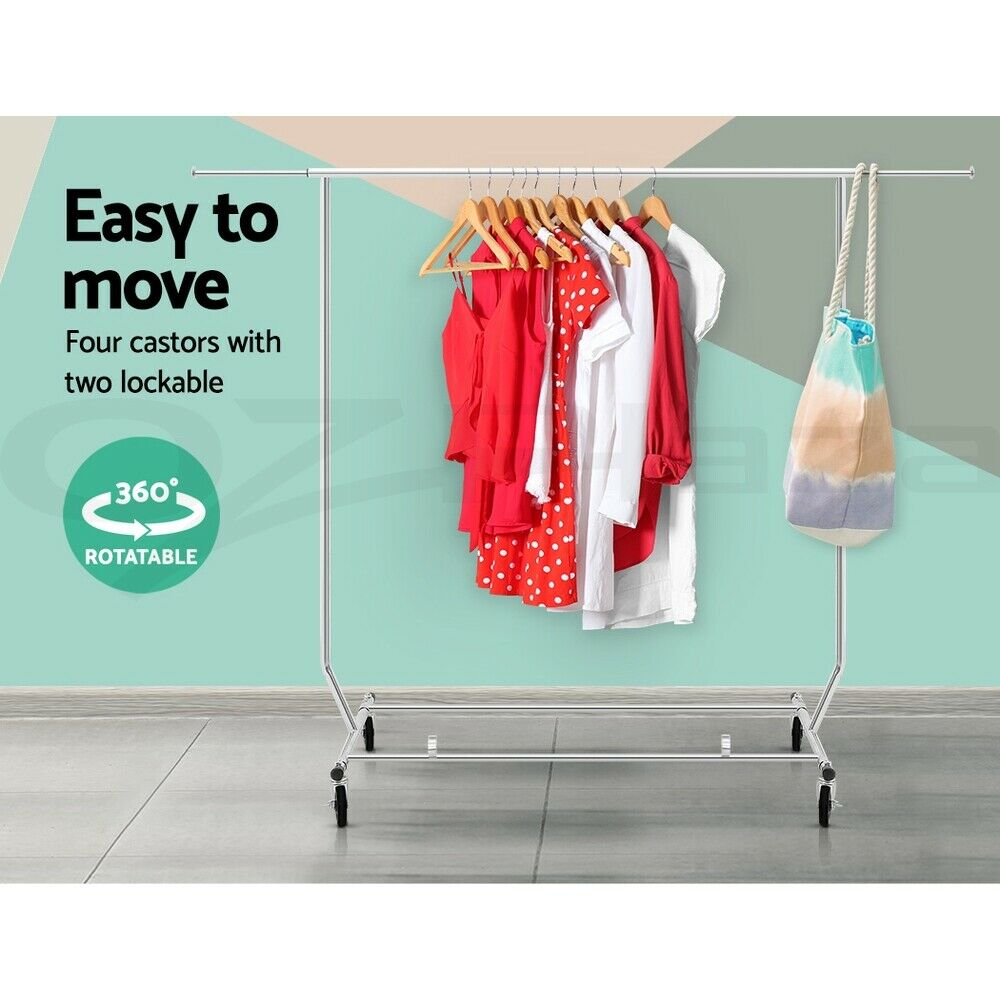 Artiss Clothes Rack Airer Rail Coat Stand Adjustable Hanger