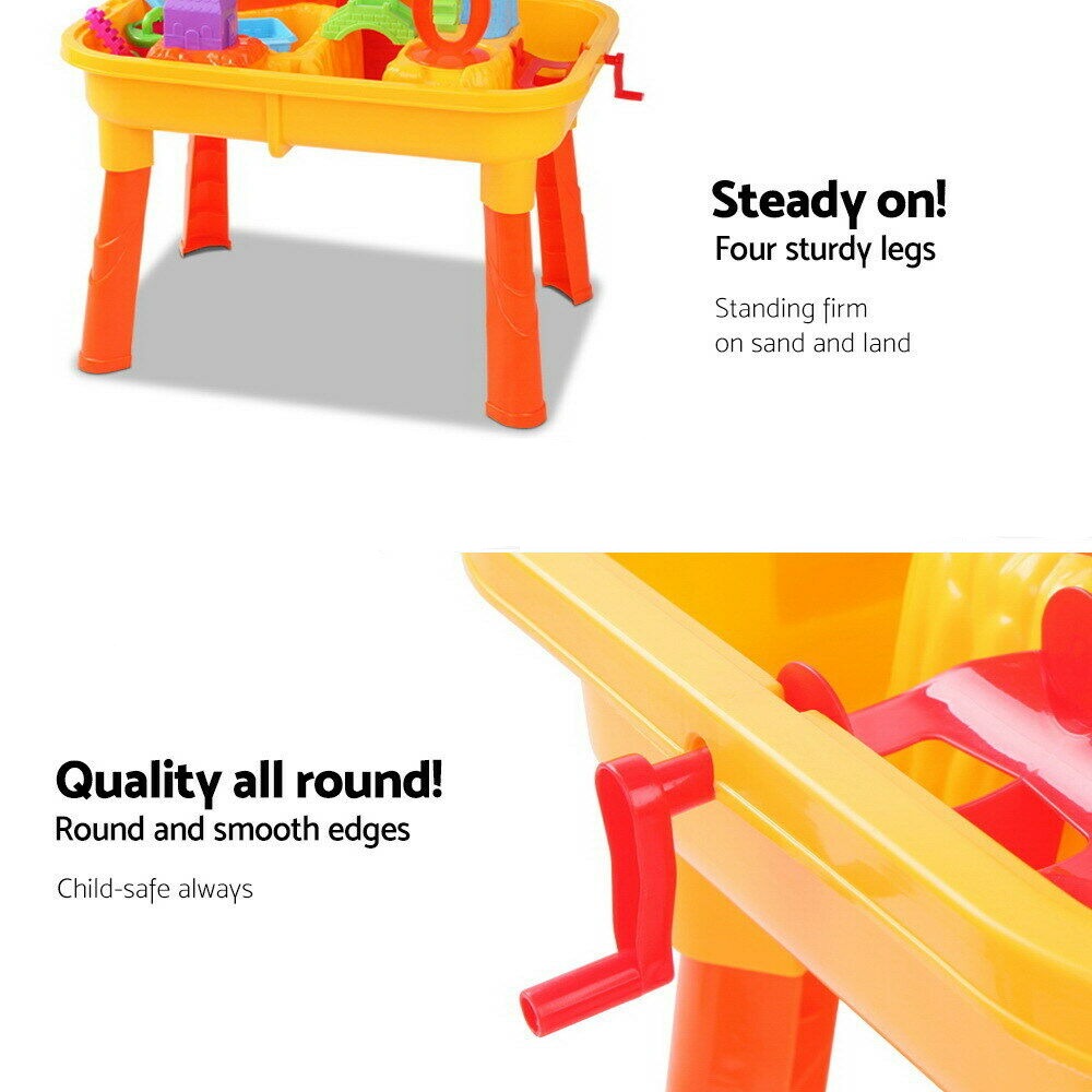 Keezi Kids Sandpit Pretend Play Set Sand Water Table Chair Outdoor Beach Toy