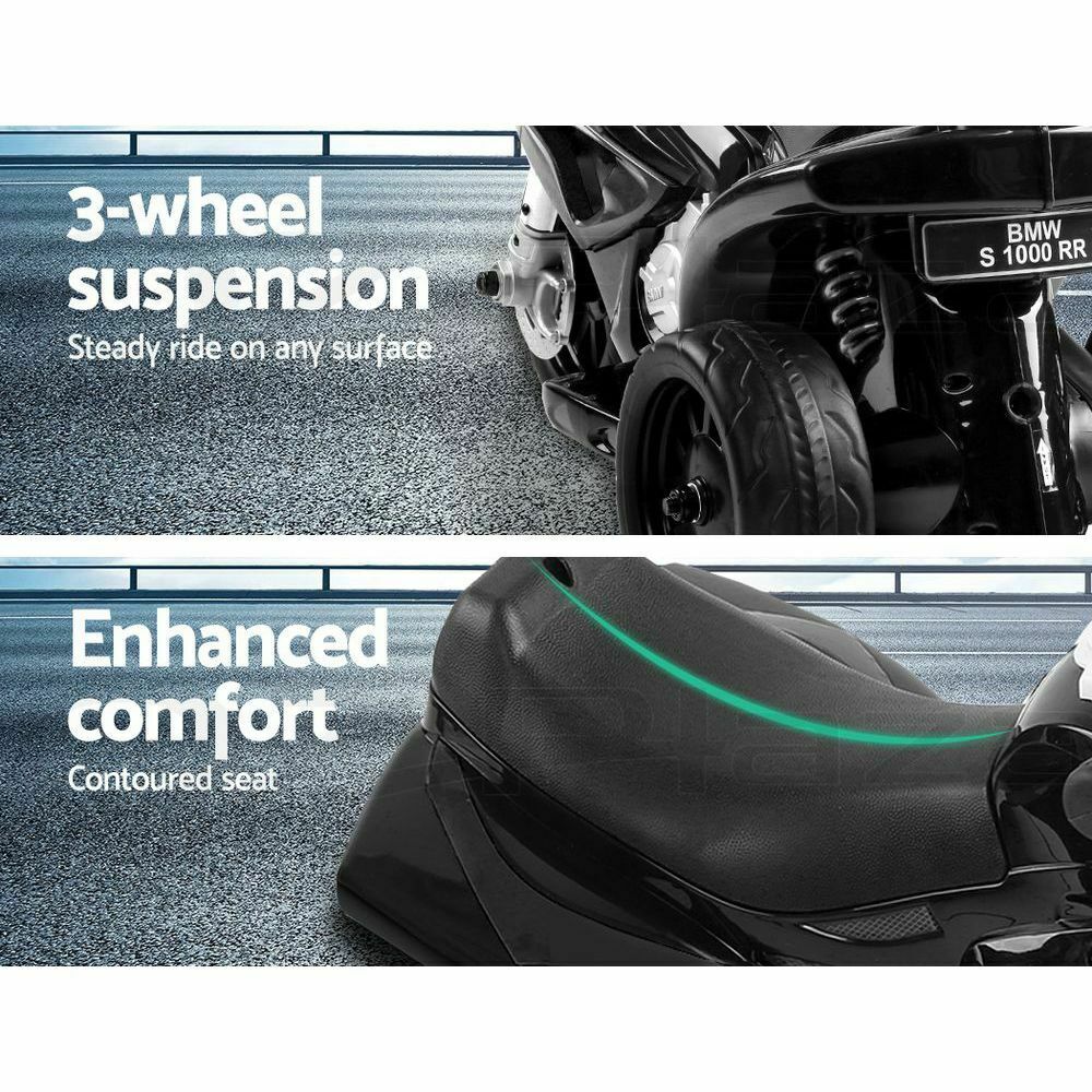 Kids Ride On Car Electric Ride On Cars Motorcycle Motorbike BMW Licensed S1000RR Black