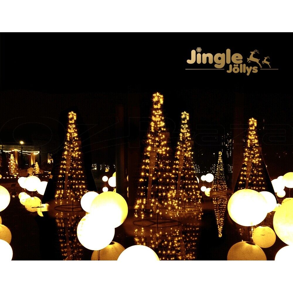 2.1M Christmas Tree LED Solar Warm Jingle Jollys
