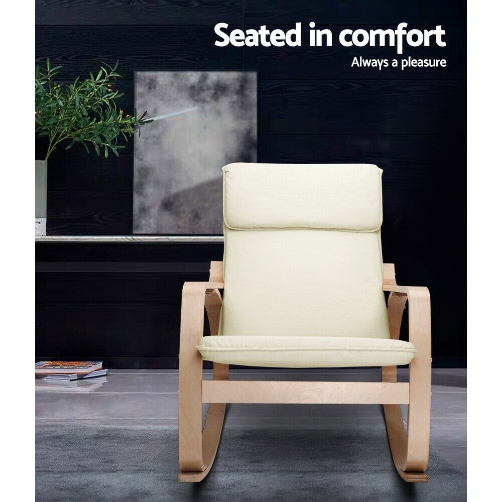 Artiss Rocking Armchair Nursing Bentwood Aero