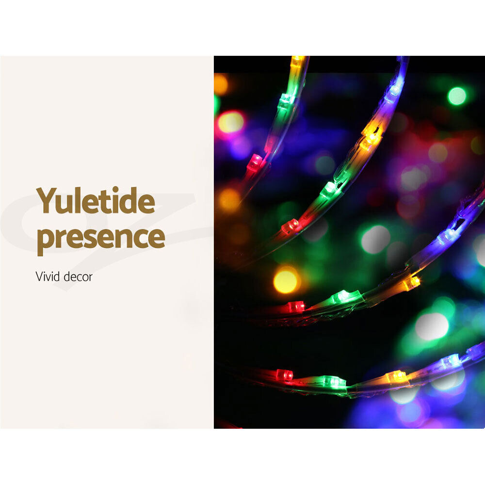 0.5M Christmas Lights 128 LED Spin Motif Light Decorations Jingle Jollys