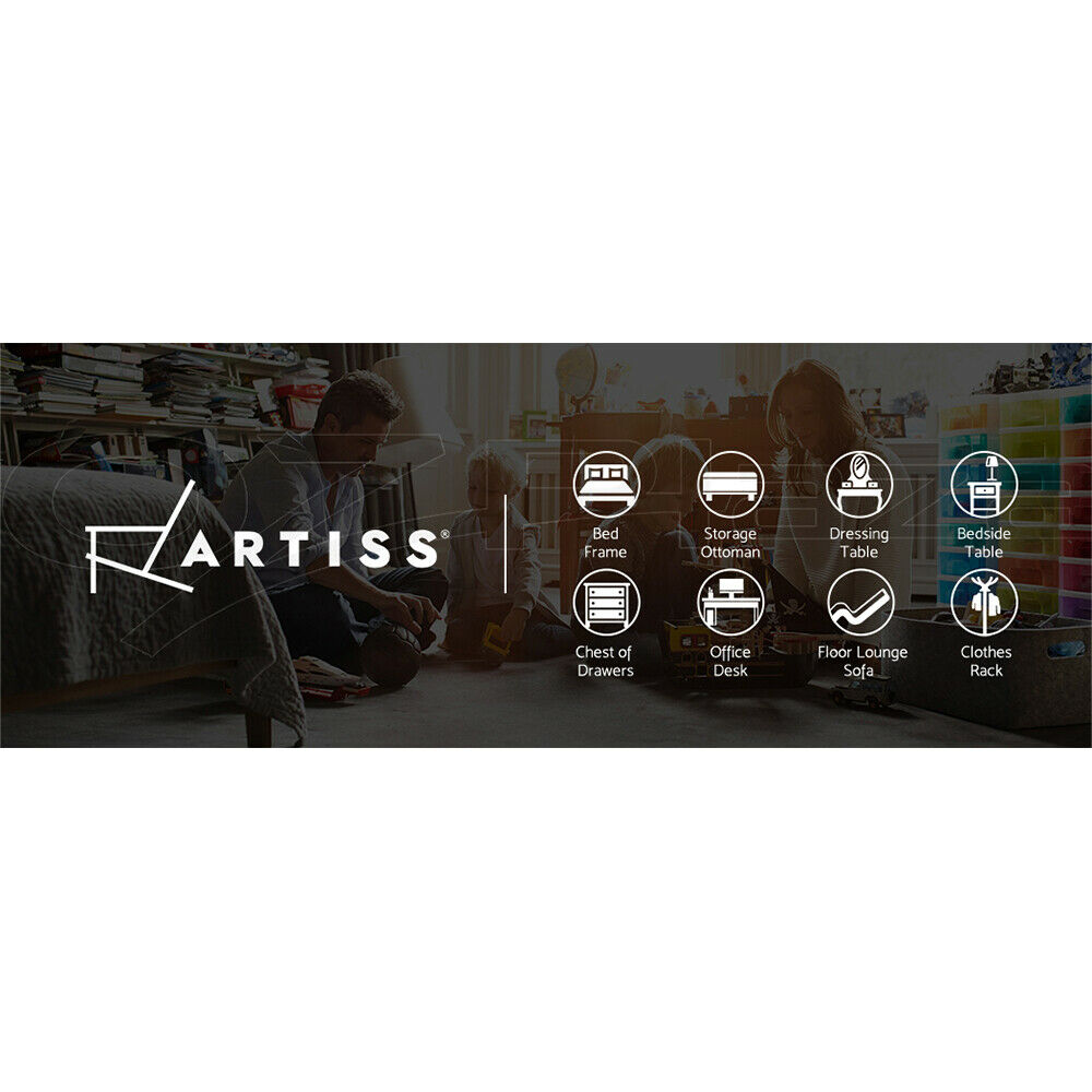 Artiss Storage Ottoman Blanket Box 80cm Leather Black