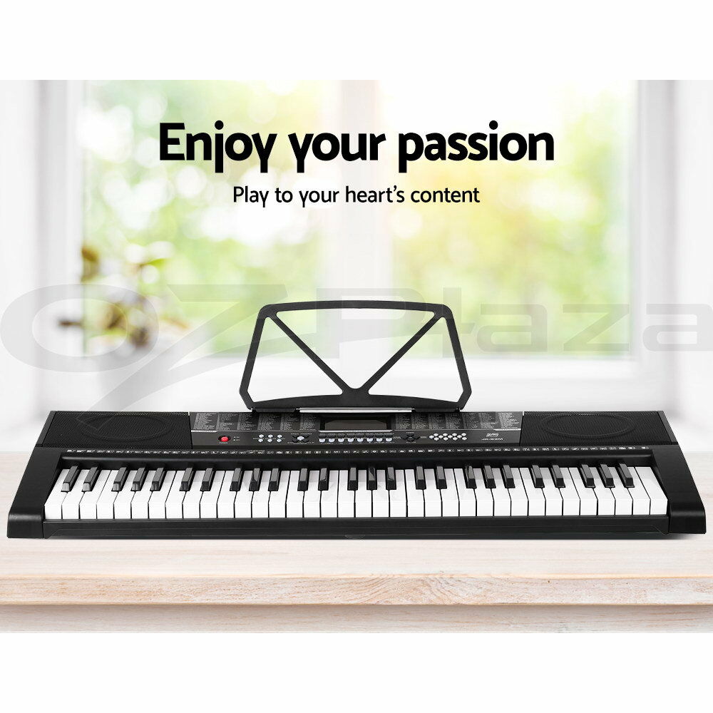 Alpha 61 Keys Electronic Piano Keyboard Digital Electric w/ Stand Sound Speaker