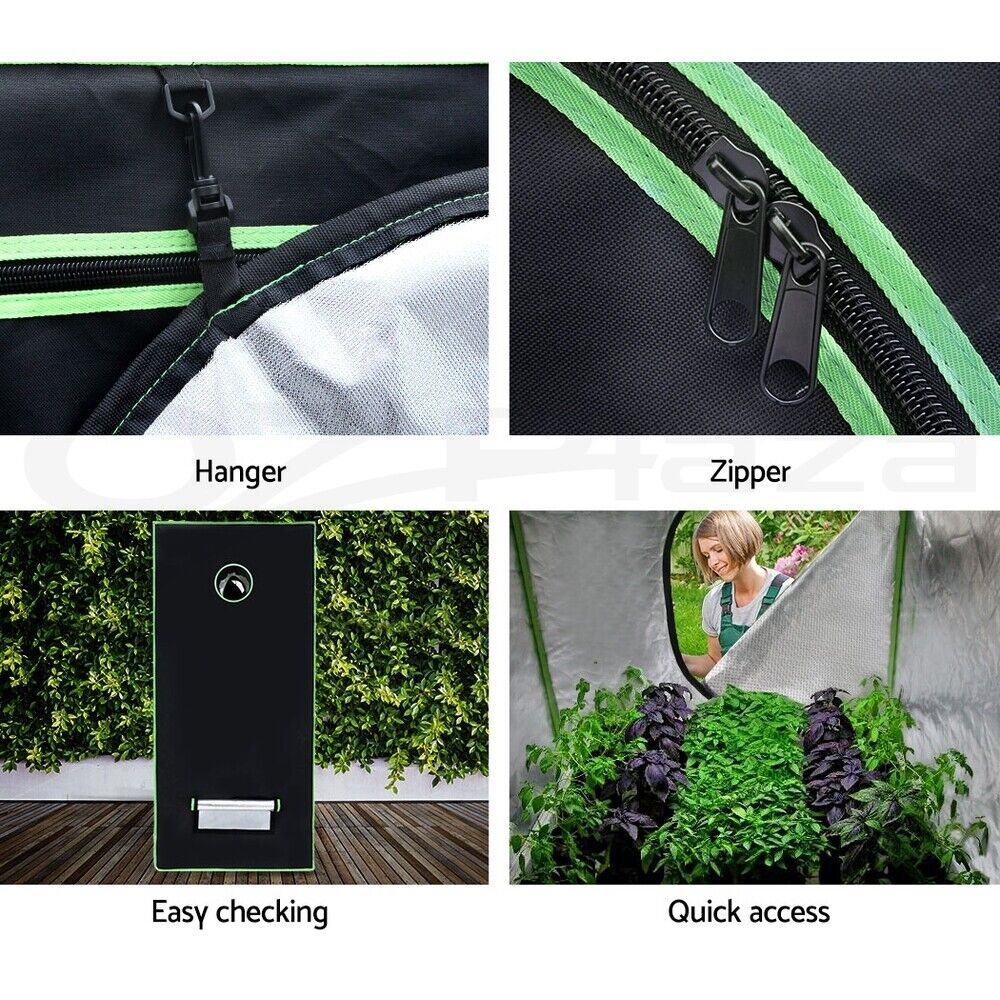 Green Fingers Grow Tent 70x70x160CM 1680D Hydroponics Kit Indoor Plant Room System