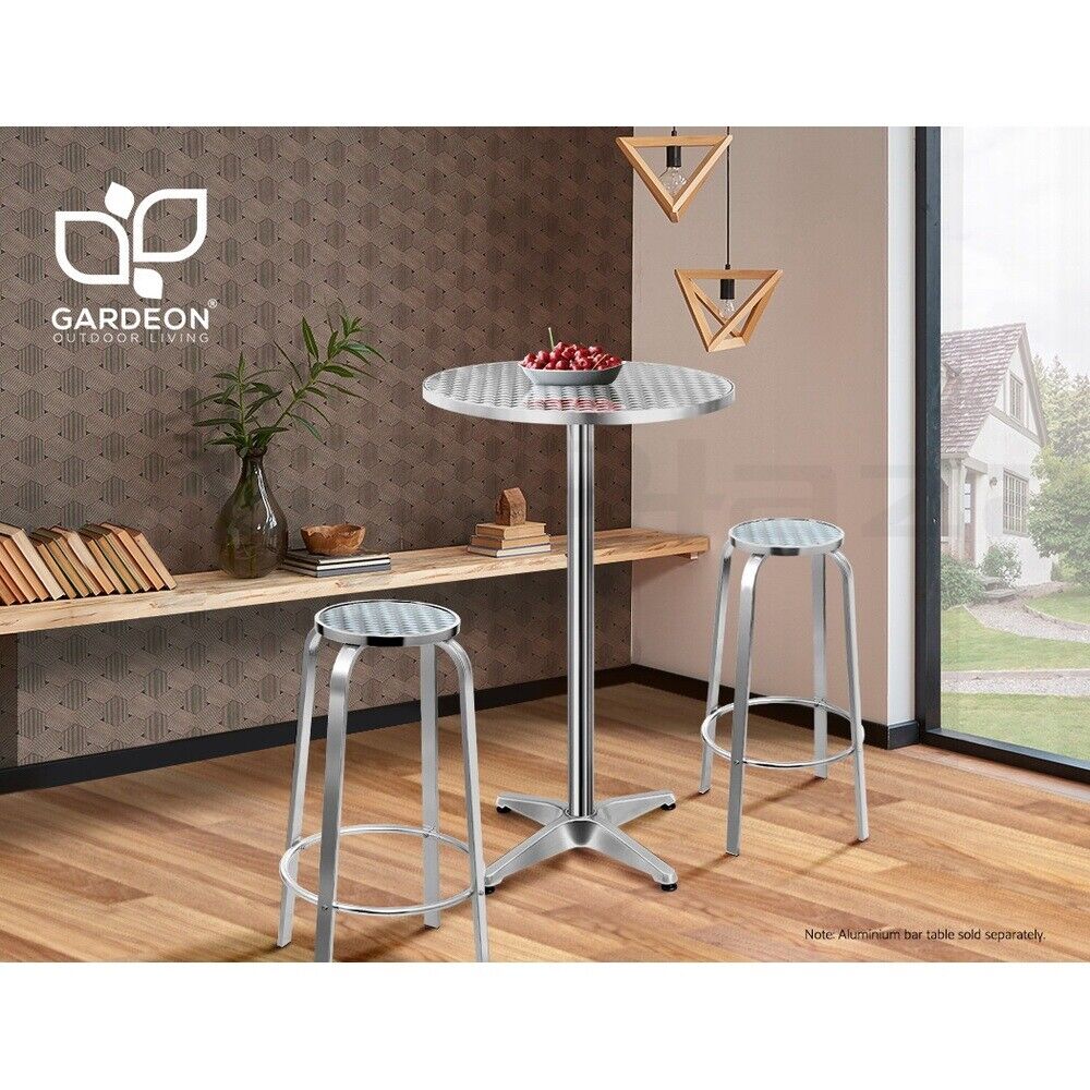 Gardeon 2x Outdoor Bar Stools Aluminum