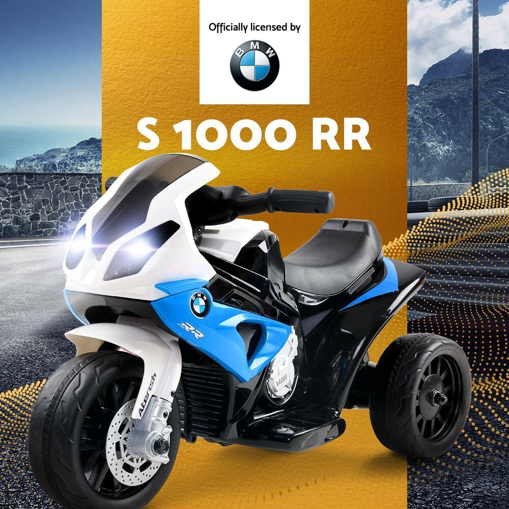 Kids Electric Ride On Car Police Motorcycle Motorbike BMW Licensed S1000RR Blue