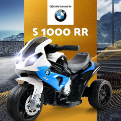 Kids Electric Ride On Car Police Motorcycle Motorbike BMW Licensed S1000RR Blue