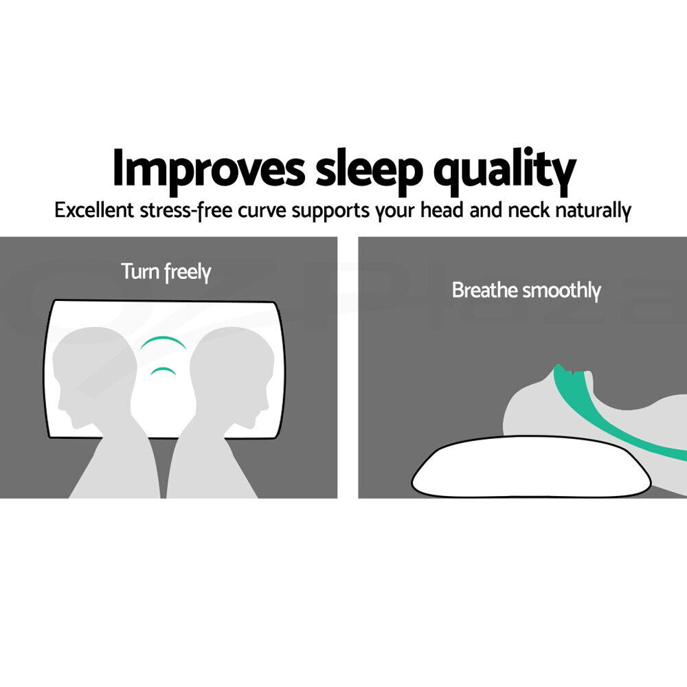 Giselle Bedding Memory Foam Pillow Single Size Twin Pack