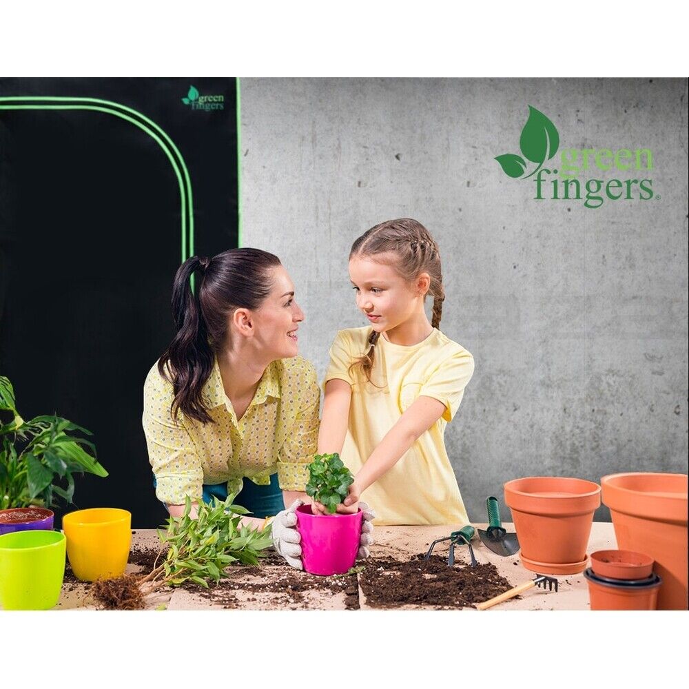Green Fingers Grow Tent 70x70x160CM 1680D Hydroponics Kit Indoor Plant Room System