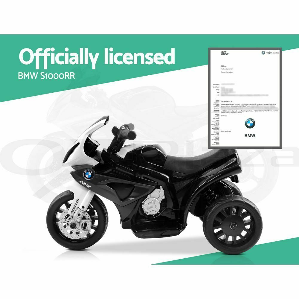 Kids Ride On Car Electric Ride On Cars Motorcycle Motorbike BMW Licensed S1000RR Black