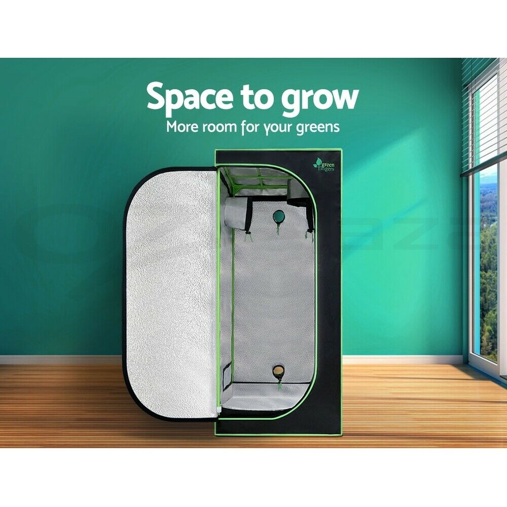 Green Fingers Grow Tent 70x70x160CM 1680D Hydroponics Kit Indoor Plant Room System