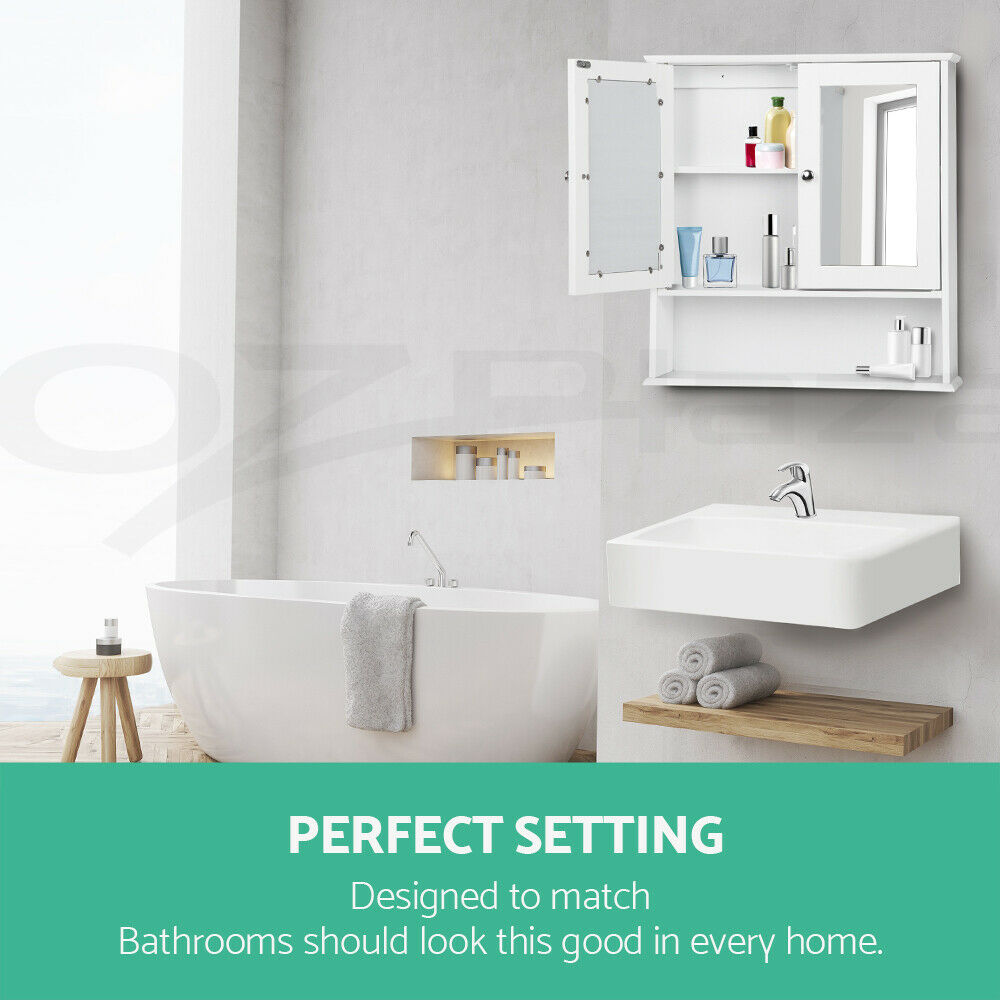 Artiss Bathroom Mirror Cabinet Storage Cupboard