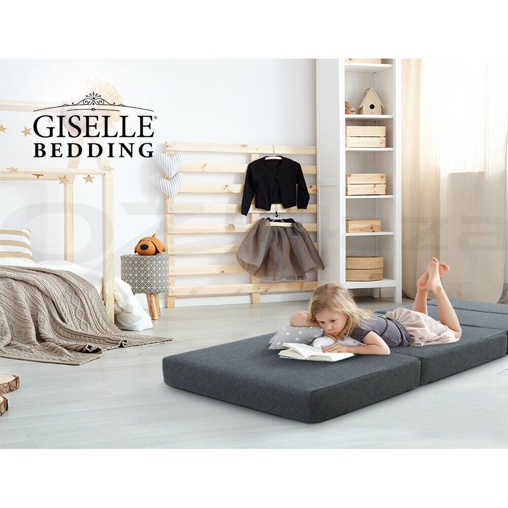 Giselle Bedding Foldable Mattress Folding Foam Bed Floor Mat Grey