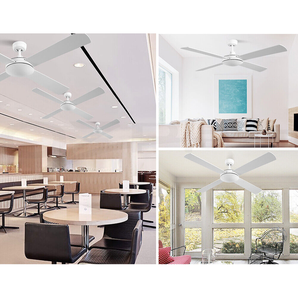 Devanti 52'' Ceiling Fan AC Motor 4 Blades w/Remote - White