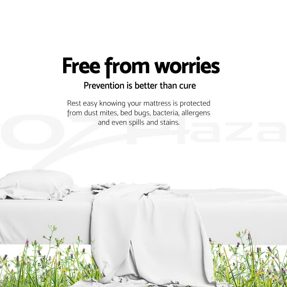 Giselle Bedding Mattress Protector Bamboo Double
