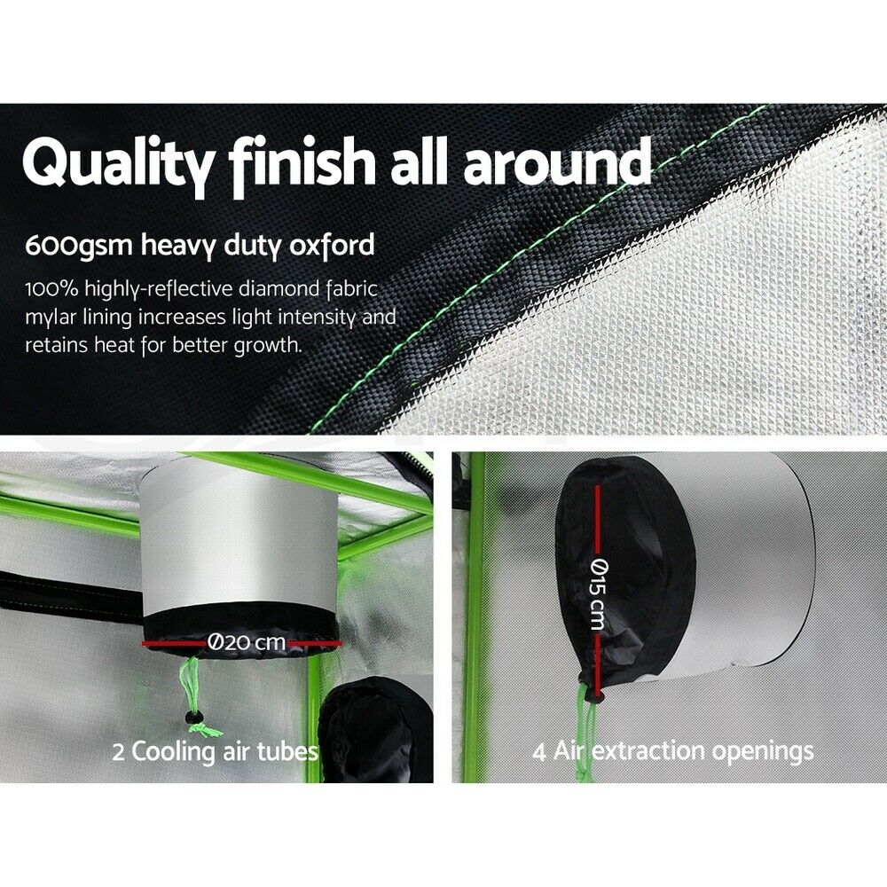 Greenfingers Grow Tent 900x90x180CM 1680D Hydroponics Kit Indoor Plant Room System