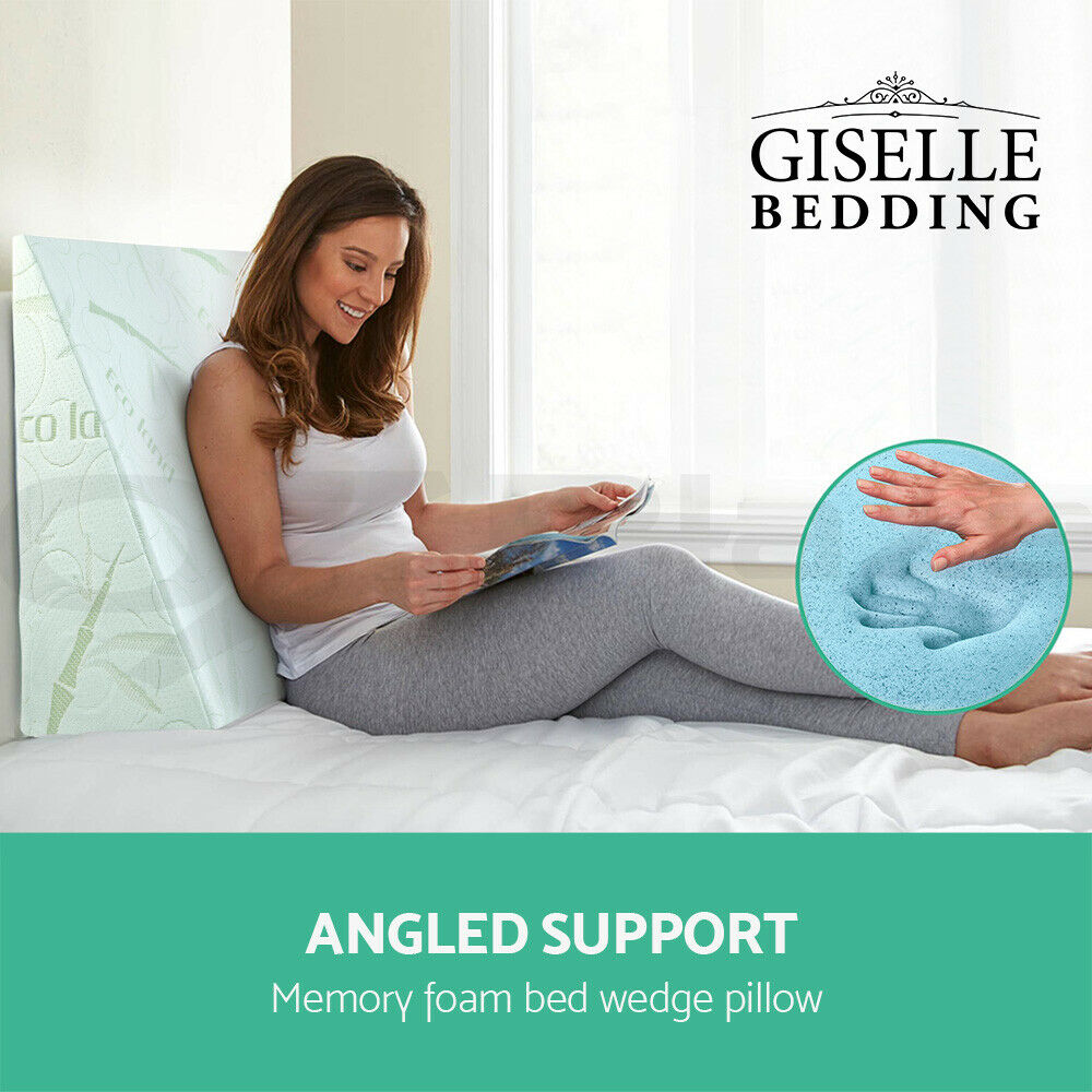Giselle Bedding Wedge Pillow Bamboo Cover Twin Pack