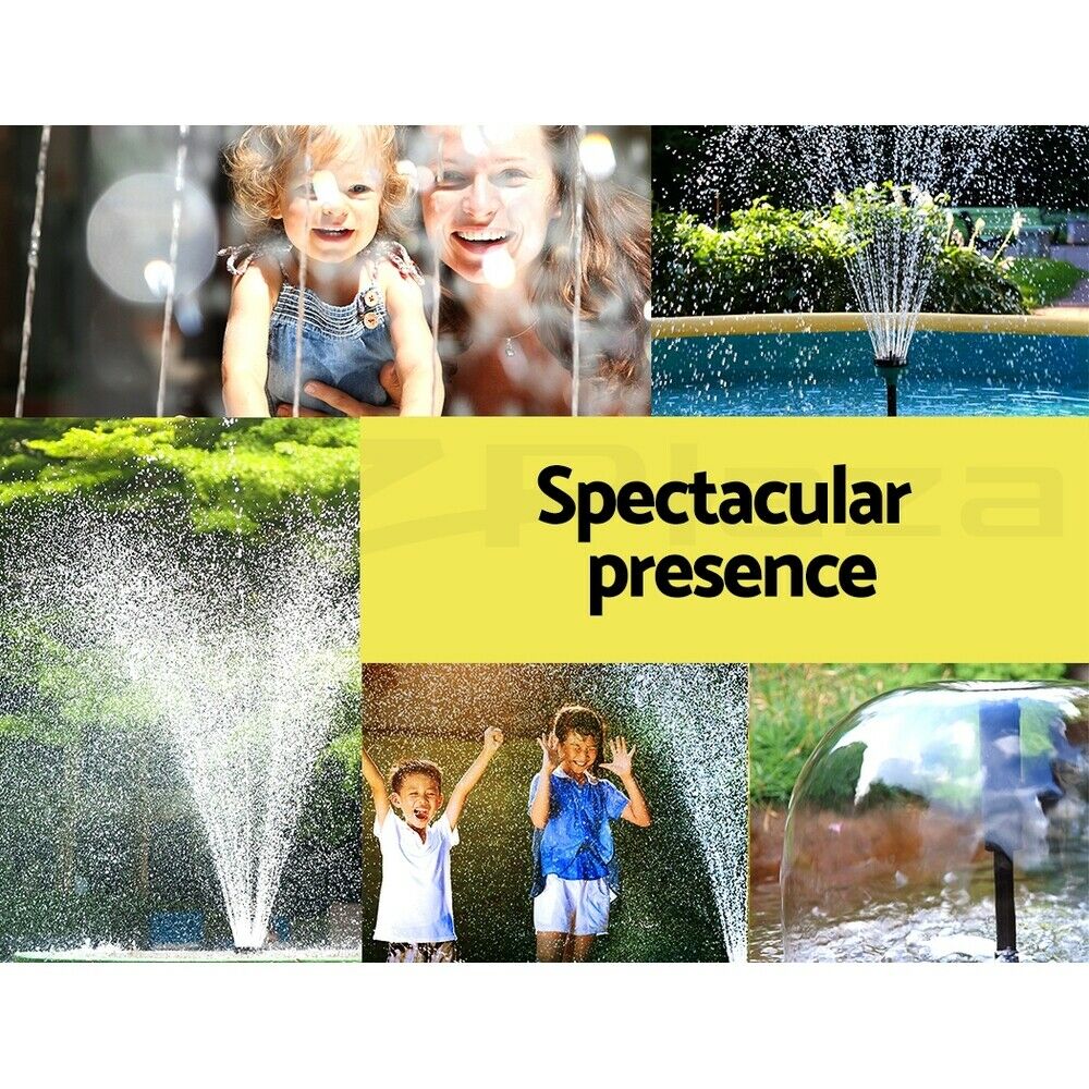 Gardeon Solar Pond Pump Submersible Water Fountain with Battery Kit LED Lights 4.3FT