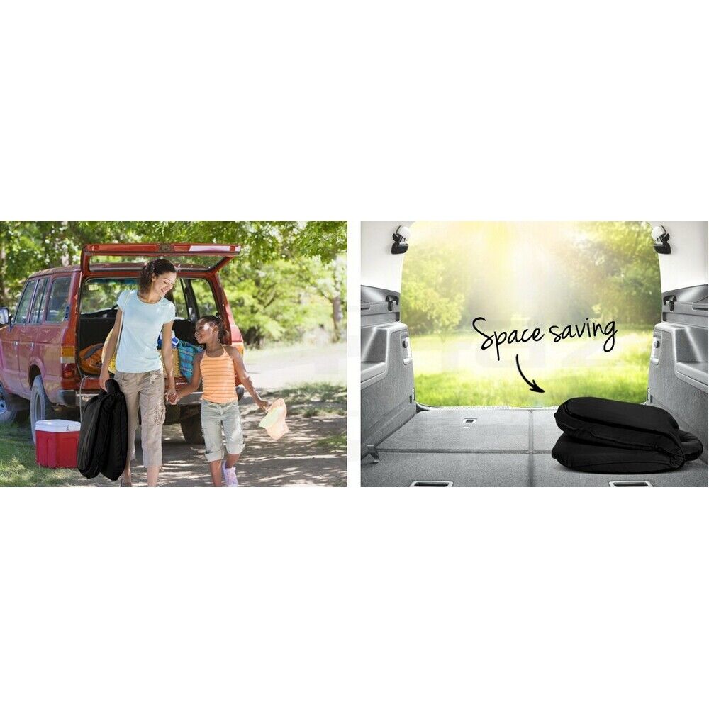Artiss Floor Lounge Sofa Camping Chair Black
