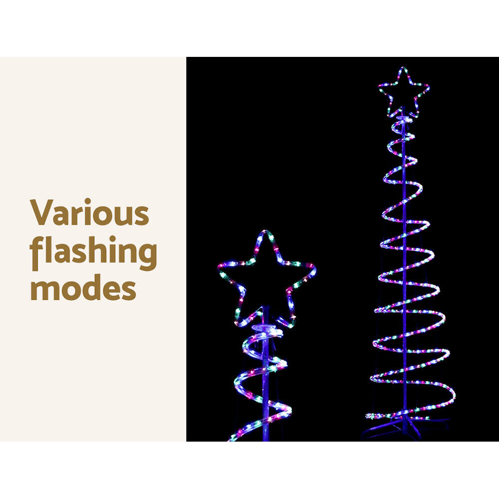1.88M Christmas Lights Tree 288 LED Decorations Jingle Jollys