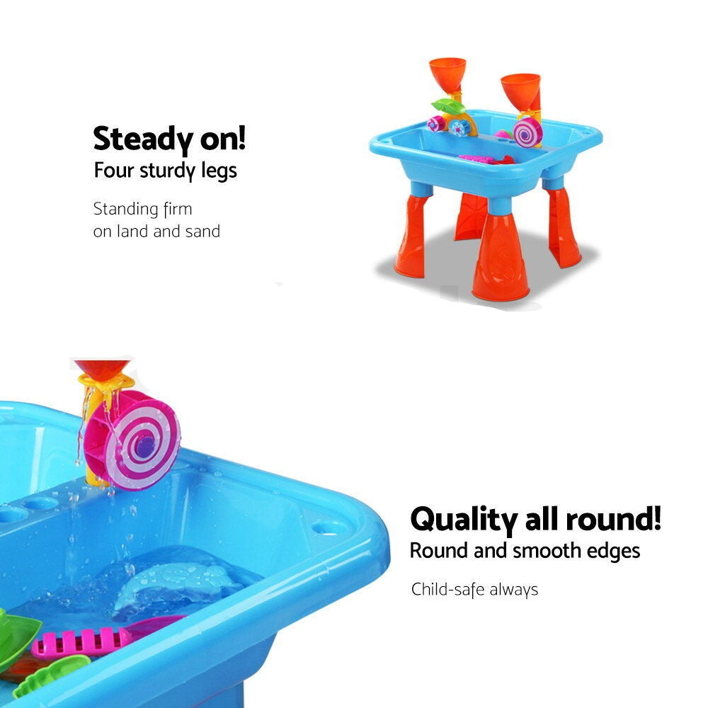 Keezi Kids Sandpit Pretend Play Sets Beach Toys Outdoor Sand Water Table Set