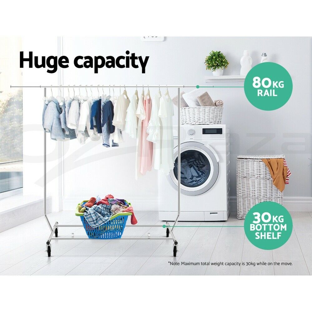 Artiss Clothes Rack Airer Rail Coat Stand Adjustable Hanger