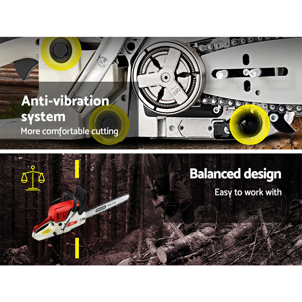 Giantz Chainsaw Petrol 52CC 20" Oregon Bar Commercial E-Start Pruning Chain Saw,Giantz Chainsaw Petrol 88CC 24" Oregon Bar Commercial E-Start Pruning Chain Saw