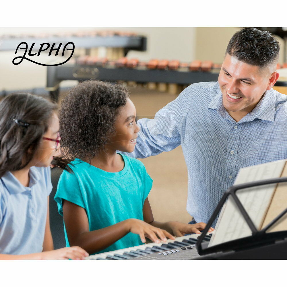 Alpha 61 Keys Electronic Piano Keyboard Digital Electric w/ Stand Sound Speaker