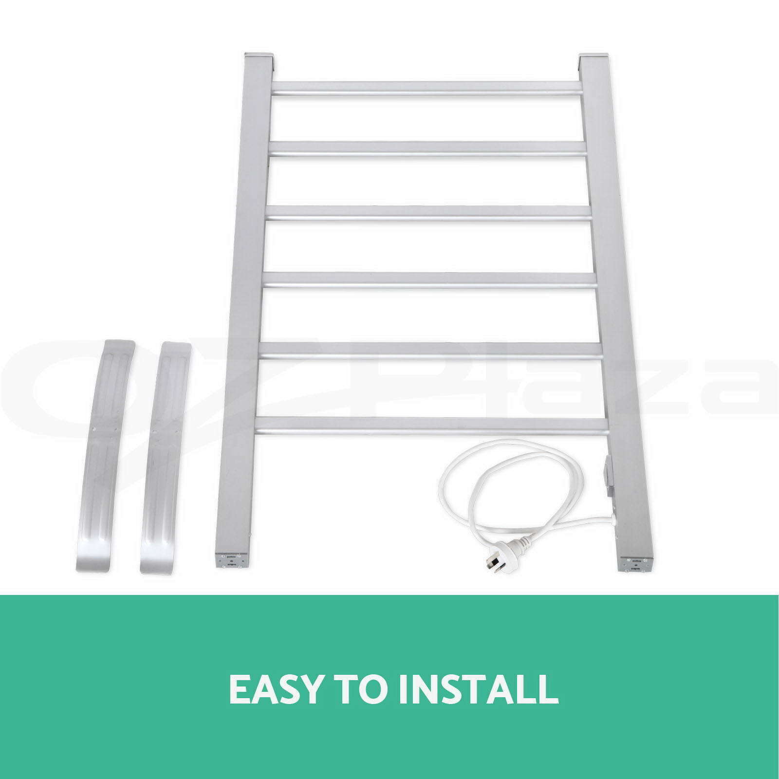 Devanti Electric Heated Towel Rail Rack 6 Bars Freestanding Clothes Dry Warmer