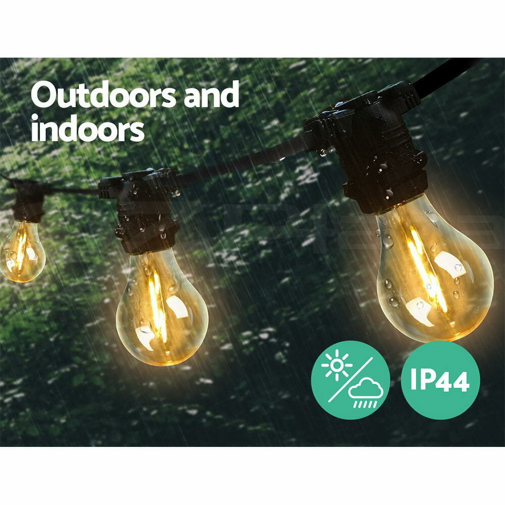 41m LED Festoon String Lights Outdoor Christmas Decorations Wedding Garden Party