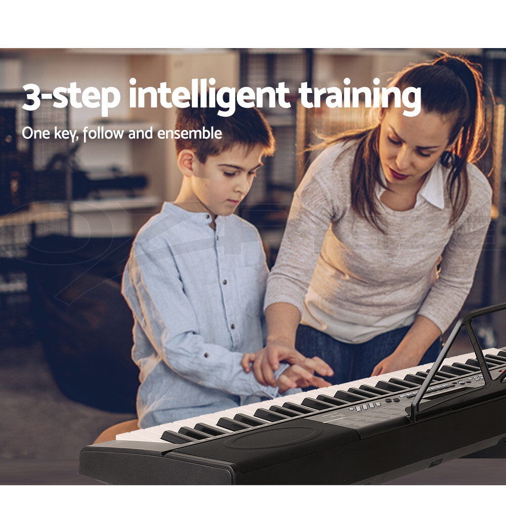 Alpha 61 Keys Electronic Piano Keyboard Digital Electric w/ Stand Sound Speaker