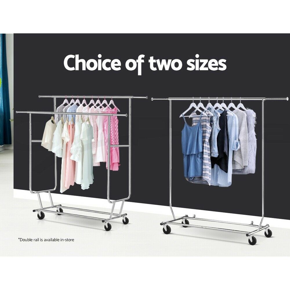 Artiss Clothes Rack Airer Rail Coat Stand Adjustable Hanger