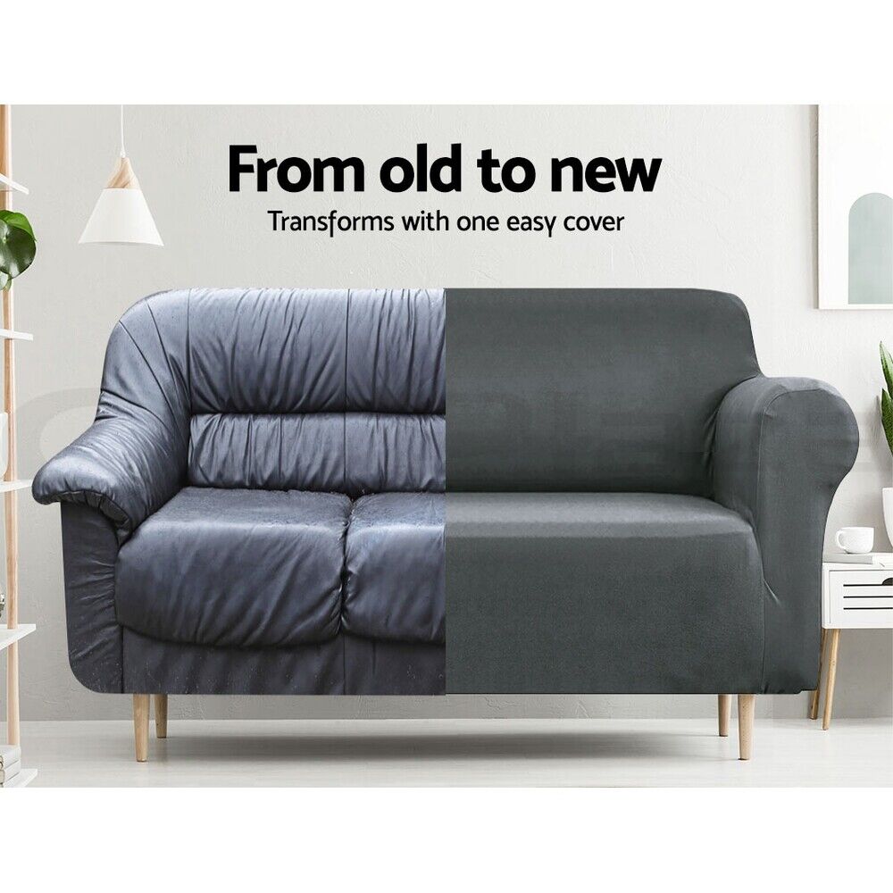Artiss Sofa Cover Couch Covers 2 Seater Stretch Grey