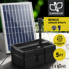 Gardeon Solar Pond Pump Water Fountain Filter Box Submersible Outdoor Pool 6.6FT
