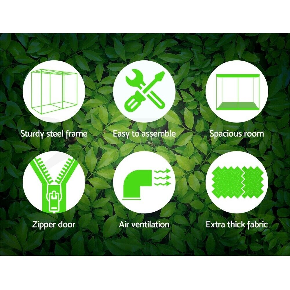 Green Fingers Grow Tent 70x70x160CM 1680D Hydroponics Kit Indoor Plant Room System