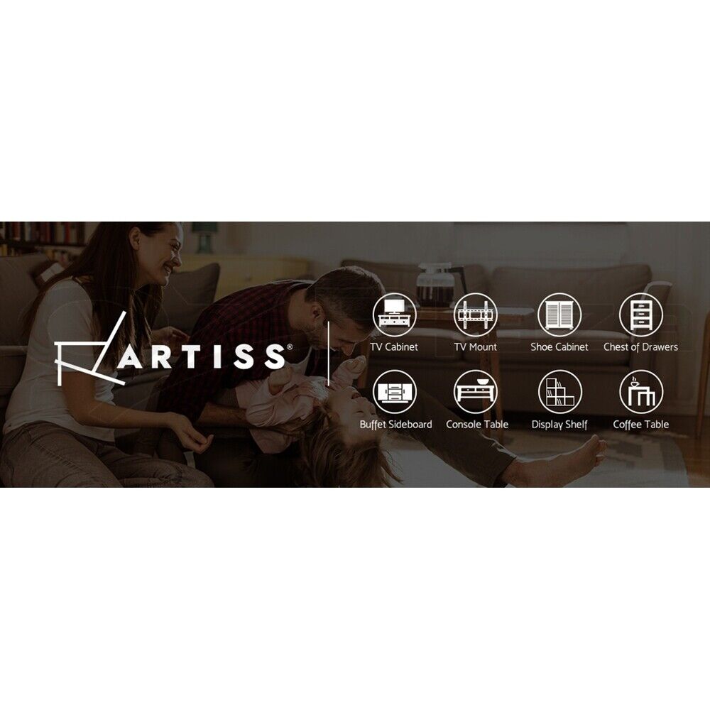 Artiss Monitor Stand Riser with Height Adjustable Computer Laptop Printer Screen Glass Display Shelf