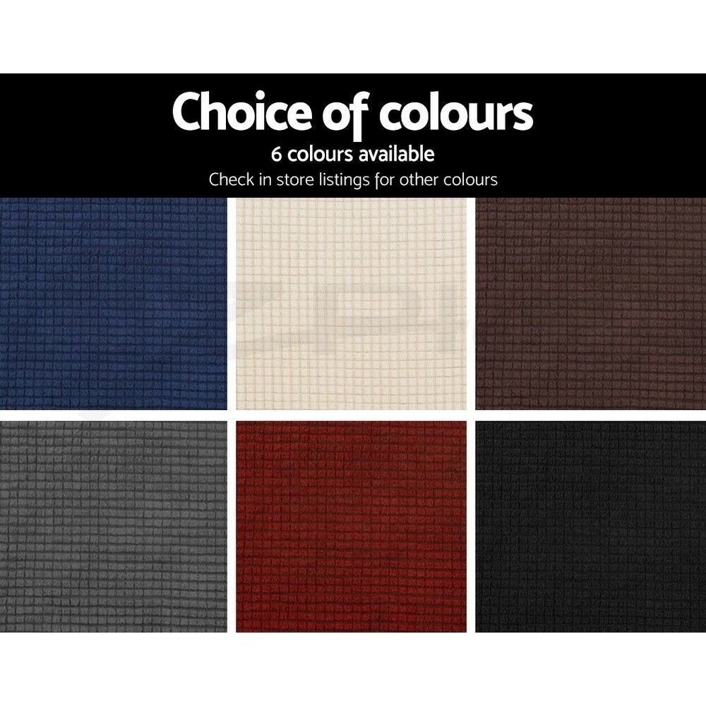 Artiss Sofa Cover Couch Covers 3 Seater High Stretch Black