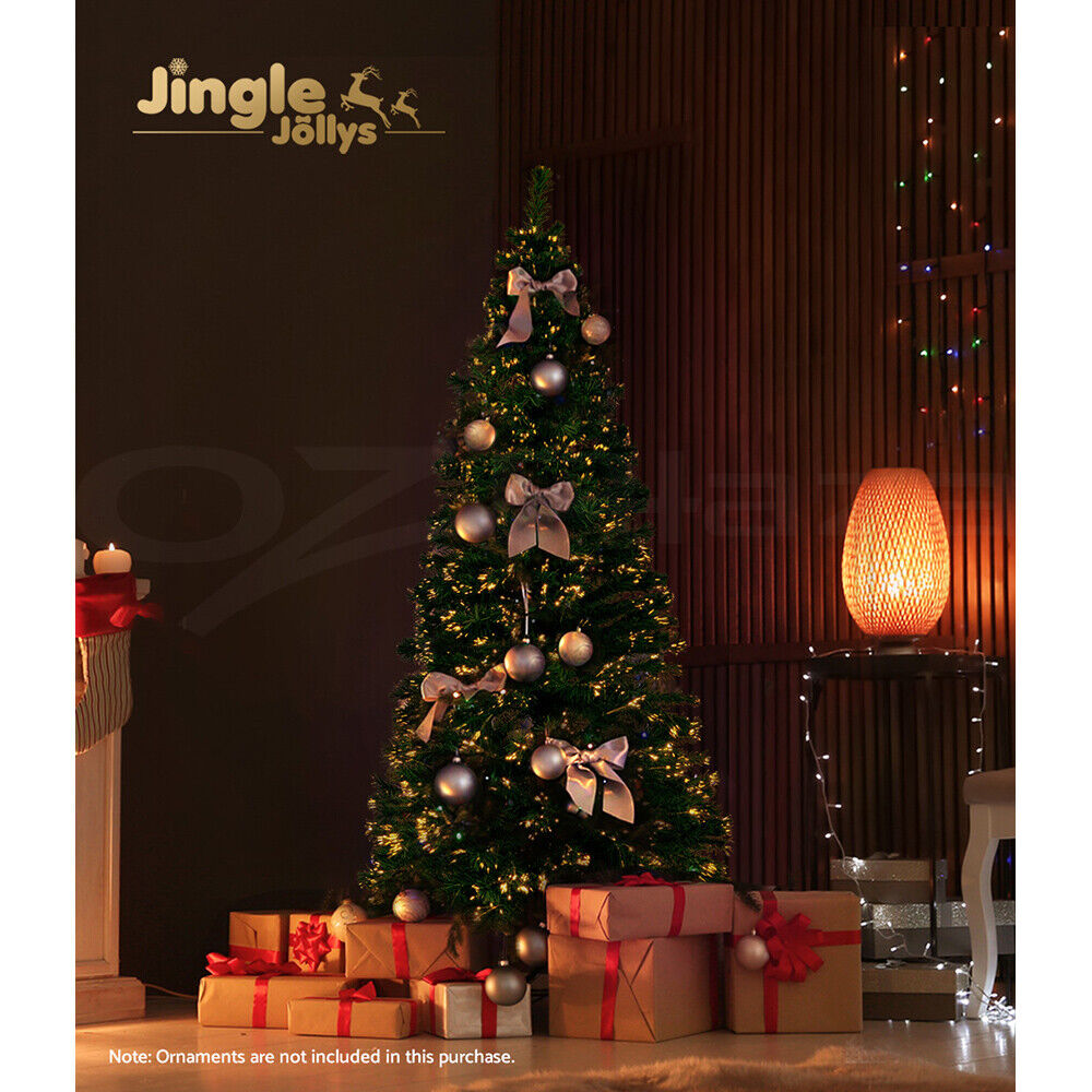 Jingle Jollys 1.8m Christmas Tree Optic Fibre LED Xmas tree Warm White