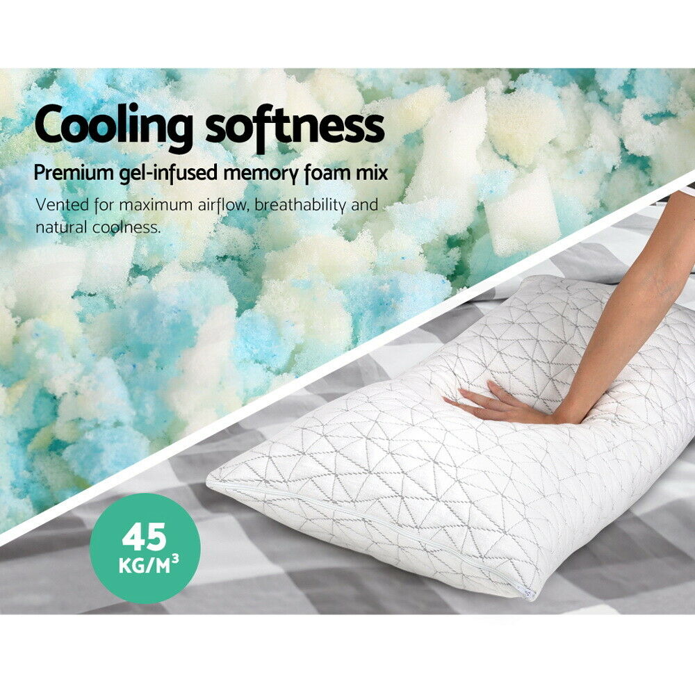Giselle Bedding Memory Foam Pillow Single Size Twin Pack