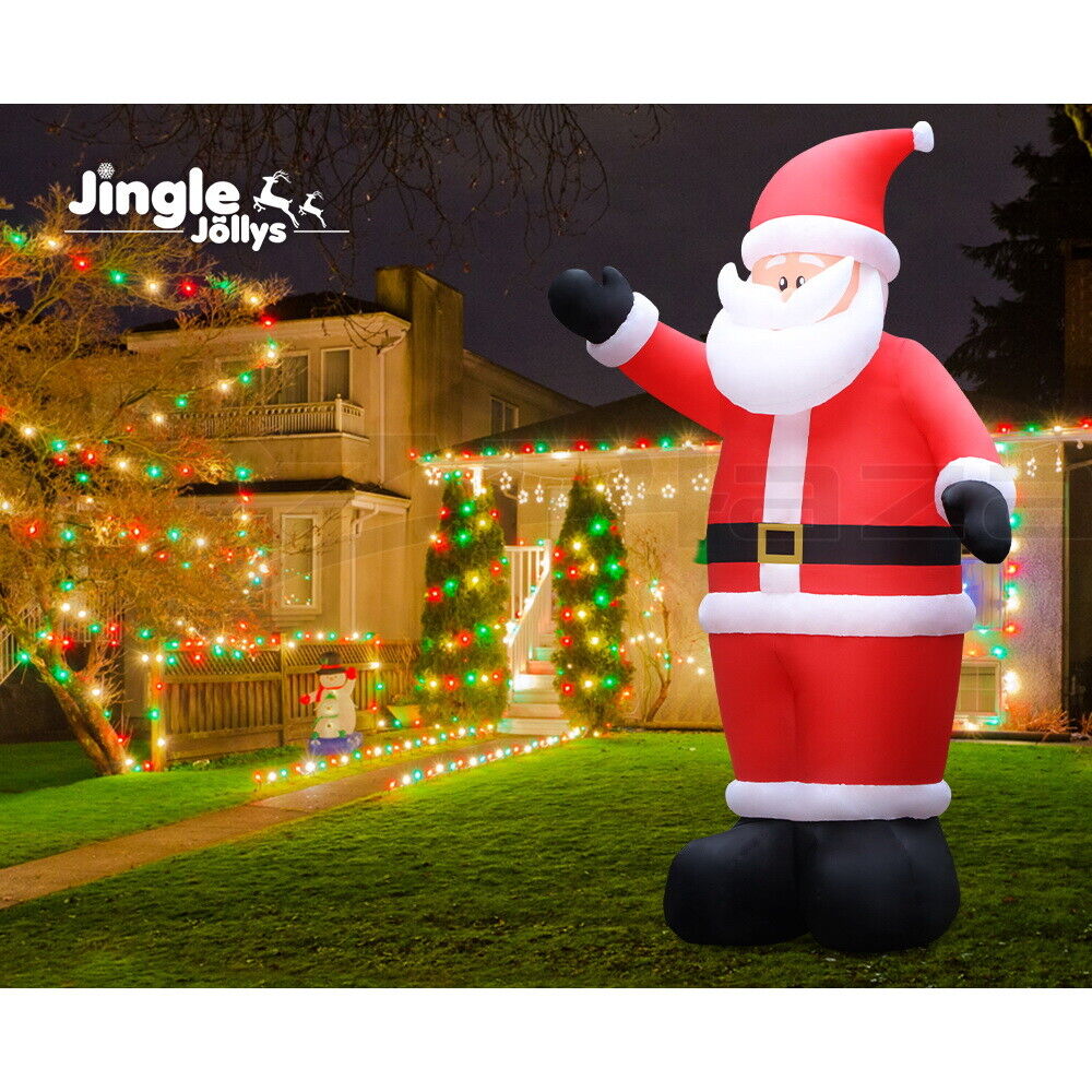 Jingle Jollys Christmas Inflatable Santa 5M Illuminated Decorations