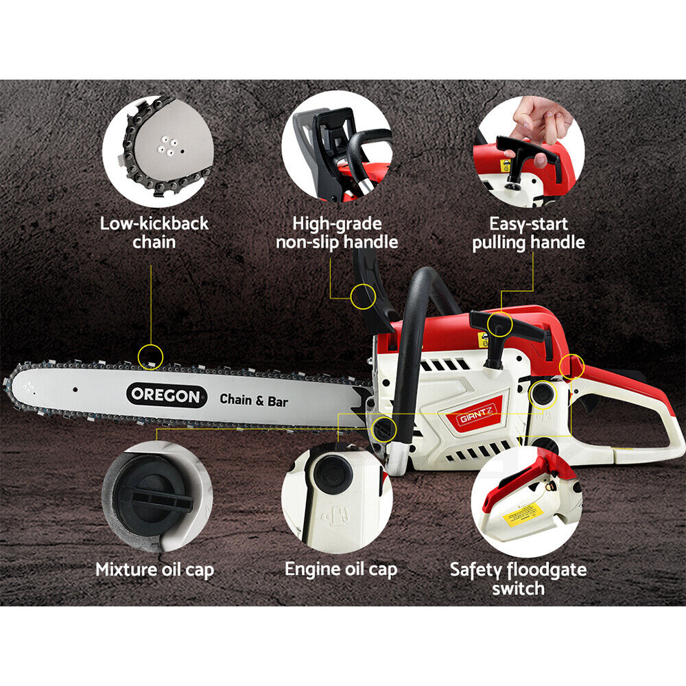 Giantz Chainsaw Petrol 52CC 20" Oregon Bar Commercial E-Start Pruning Chain Saw,Giantz Chainsaw Petrol 88CC 24" Oregon Bar Commercial E-Start Pruning Chain Saw